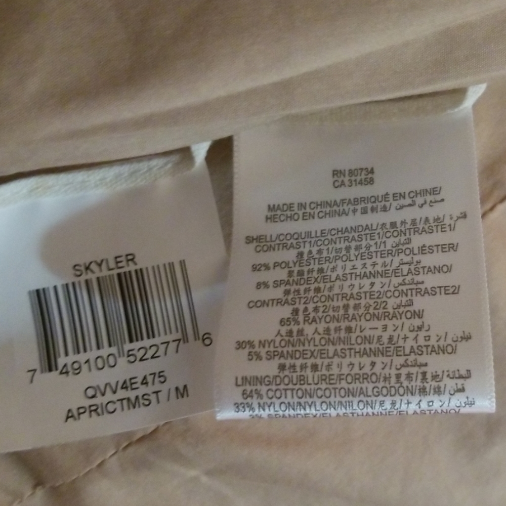 BCBGMAXAZRIA Apricot Mist Skyler Moto Jacket M - Picture 7 of 8